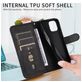 Mobigear Zipper iPhone 17 Pro Max Hülle Klapphülle Geldbörse - Schwarz