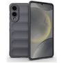 Mobigear Bumpy Samsung Galaxy S25 Edge Hülle Flexibles TPU Backcover - Grau
