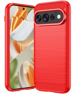 Mobigear Brushed Slim Google Pixel 11 Pro Hülle Flexibles TPU Backcover - Rot