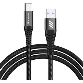 Mobigear Nylon USB-A auf USB-C Kabel 0.4 Meter - Schwarz