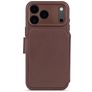 Decoded Detachable Wallet iPhone 17 Pro MagSafe Hülle Echtes Leder Abnehmbare 2in1 Klapphülle Geldbörse - Chocolate Brown