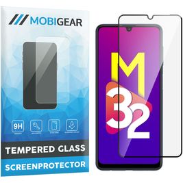 Mobigear Premium Samsung Galaxy M32 4G Panzerglas Gehärtetes Glas Displayschutz - Hüllenfreundlich - Schwarz