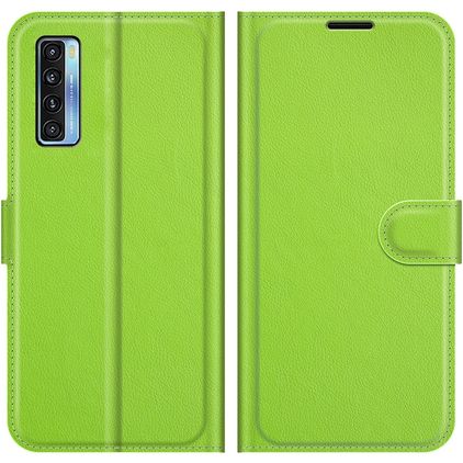 Mobigear Classic TCL 20L Hülle Klapphülle Geldbörse - Grün