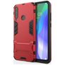 Mobigear Armor Stand Huawei Y6p Hülle Hardcase Backcover Stoßfest mit Ständer - Rot