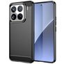 Mobigear Brushed Slim Xiaomi 15 Pro Hülle Flexibles TPU Backcover - Schwarz