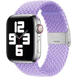 Mobigear Braided Nylon Apple Watch Armband Klappschließe - 42/41/40/38 mm - Lila / Lavendel