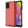 Mobigear Honeycomb Samsung Galaxy A03s Hülle Hardcase Backcover Stoßfest - Rot