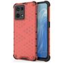 Mobigear Honeycomb OPPO Reno 7 4G Hülle Hardcase Backcover Stoßfest - Rot