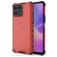 Mobigear Honeycomb HONOR X8 Hülle Hardcase Backcover Stoßfest - Rot