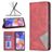 Mobigear Rhombus Slim Samsung Galaxy A23 Hülle Klapphülle - Rot