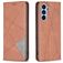 Mobigear Rhombus Slim Samsung Galaxy A54 Hülle Klapphülle - Braun
