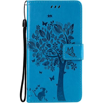 Mobigear Tree Samsung Galaxy S21 Ultra Klapphülle Portemonnaie - Blau