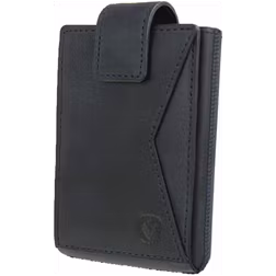 Valenta Card Case Pocket Premium Echtleder Kartenetui - 10 Karten - Blau