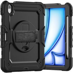 Xccess Survivor Essential iPad Air 11 Zoll (2024) Hülle Kunststoff,Silikon Backcover + Ständer - Schwarz