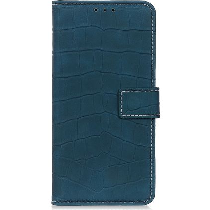 Mobigear Croco Realme X50 Hülle Klapphülle Geldbörse - Grün
