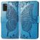 Mobigear Butterfly Samsung Galaxy A41 Hülle Klapphülle Geldbörse - Blau