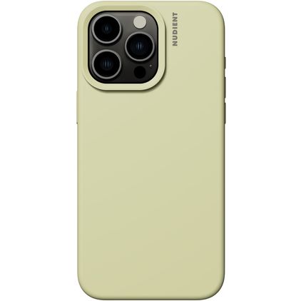 Nudient Base iPhone 15 Pro Max Silikon Backcover - Pale Yellow
