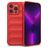 Mobigear Bumpy iPhone 14 Pro Max Hülle Flexibles TPU Backcover - Rot