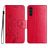 Mobigear Flowers Samsung Galaxy A56 Hülle Klapphülle Geldbörse - Rot