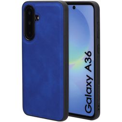 Mobiparts Classic Samsung Galaxy A36 MagSafe Hülle TPU,Kunstleder Backcover - Sapphire Blue