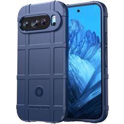 Mobigear Rugged Shield Google Pixel 9 Hülle Flexibles TPU Backcover Stoßfest - Blau