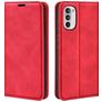 Mobigear Retro Slim Motorola Moto G52 Hülle Klapphülle Geldbörse - Rot