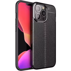 Mobigear Luxury iPhone 13 Pro Hülle Flexibles TPU Backcover - Schwarz