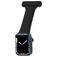 Mobigear Clip Schwesternuhr Apple Watch Armband Pin-Verschluss - 49/46/45/44 mm - Schwarz