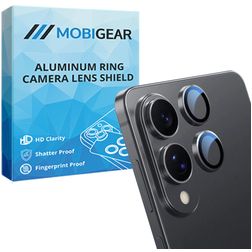 Mobigear Single Samsung Galaxy S25 Edge Panzerglas Kameralinsenschutz - Hüllenfreundlich - Schwarz