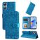 Mobigear Sunflower OPPO A17 Hülle Klapphülle Geldbörse - Blau