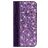 Mobigear Croco Glitter Motorola One Power Hülle Klapphülle Geldbörse - Lila