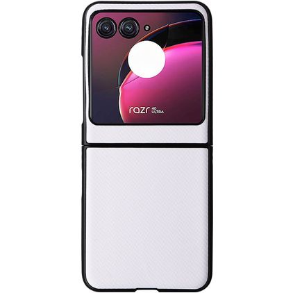 Mobigear Excellent Motorola Razr 40 Ultra Hülle Hardcase Backcover - Weiß