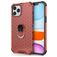 Mobigear Honeycomb Ring iPhone 12 Pro Max Hülle Hardcase Backcover Stoßfest mit Ringhalter - Rot