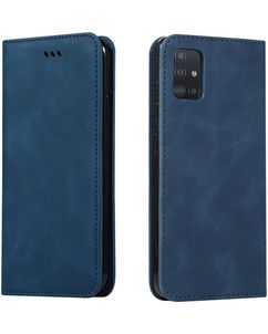 Mobigear Retro Slim Samsung Galaxy A51 Hülle Klapphülle - Blau