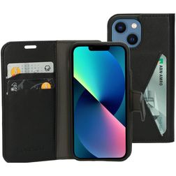 Mobiparts Classic Wallet iPhone 13 Mini Hülle Klapphülle Geldbörse - Schwarz
