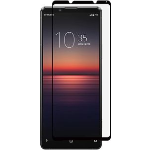Mobigear Premium Sony Xperia 1 II Panzerglas Gehärtetes Glas Displayschutz - Hüllenfreundlich - Schwarz
