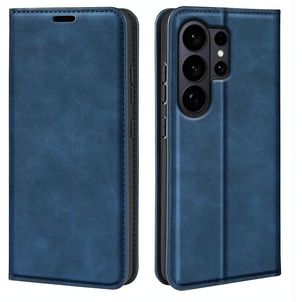 Mobigear Retro Slim Samsung Galaxy S26 Ultra Hülle Klapphülle Geldbörse - Blau