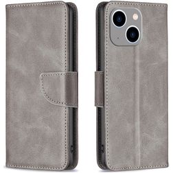 Mobigear Excellent iPhone 15 Plus Hülle Klapphülle Geldbörse - Grau