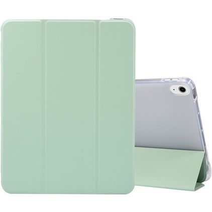 Mobigear Tri-Fold Gel iPad Air 4 (2020) Hülle TPU,Kunstleder Klapphülle + Stifthalter - Grün