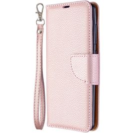 Mobigear Litchi Luxury Wallet Book Case Rose Gold Samsung Galaxy A41