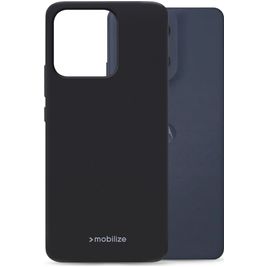 Mobilize Rubber Gelly Motorola Moto G86 Hülle Flexibles TPU Backcover - Schwarz