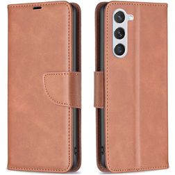 Mobigear Excellent Samsung Galaxy S24 Hülle Klapphülle Geldbörse - Braun