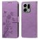 Mobigear Flowers OPPO Find X9 Hülle Klapphülle Geldbörse - Lila