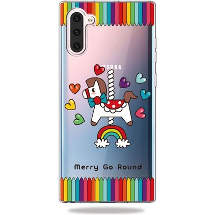 Mobigear Design Samsung Galaxy Note 10 Hülle Flexibles TPU Backcover - Karussell
