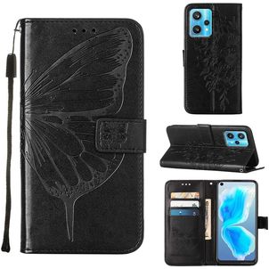 Mobigear Butterfly Realme 9 Pro Plus Hülle Klapphülle Geldbörse - Schwarz