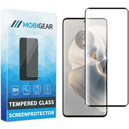 Mobigear Premium Motorola Edge 50 Pro Panzerglas Gehärtetes Glas Displayschutz - Hüllenfreundlich - Schwarz