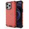 Mobigear Honeycomb iPhone 14 Pro Max Hülle Hardcase Backcover Stoßfest - Rot