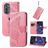 Mobigear Butterfly Motorola Edge (2022) Hülle Klapphülle Geldbörse - Pink