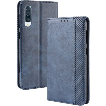 Mobigear Sensation Samsung Galaxy A70 Hülle Klapphülle Geldbörse - Blau