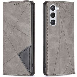 Mobigear Rhombus Slim Samsung Galaxy S25 Hülle Klapphülle - Grau